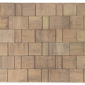 Тротуарная плитка вибропрессованная Старый город Ландхаус Color Mix тип 17 Прайд | 160х160 | BRAER