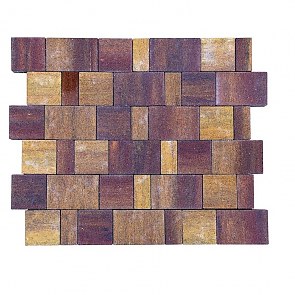 Тротуарная плитка вибропрессованная Старый город Ландхаус Color Mix тип 3 Мальва | 80х160х80 | BRAER